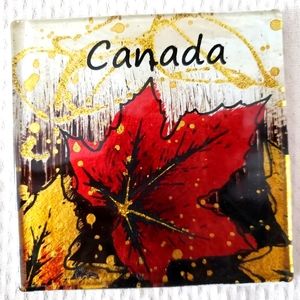 Two Sets of Canadian  Maple Leaf Coasters